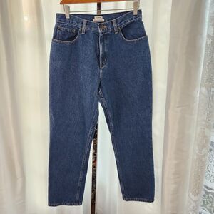 LL Bean Vintage Original Fit Relaxed High Rise Blue Denim Womens Jeans Sz 10 Pet